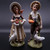 Vintage Lefton Porcelain Hand Painted Boy & Girl with Geese Figurines
