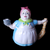 Vintage Housemaid Holding Broom & Teacup Ceramic Figural Teapot 4+ Cup