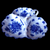  Cracker Barrel Blue And White 3-Part Relish Dish