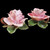 Capodimonte Pink Rose Taper Flower Candleholder Italy Set of 2