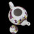Purple Raspberry & Leaves, Butterflies Fine Porcelain Teapot 4Cups