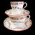 Minton Older Globe Backstamp Floral Swags Teacup & Saucer and Demitasse Cup & Saucer Set