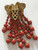 Miriam Haskell Beaded Coral Art Glass Necklace