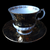 Elizabethan Sovereign Gold Floral & Leaves On Black Footed Cup & Saucer Set 