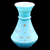  Blue Opaque Milk Glass Vase