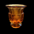 Fostoria Coin Glass Amber Footed Cigarette Urn
