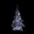 8" Vintage Art Crystal Clear Christmas Tree Figurine