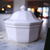 Pfaltzgraff 2 Qt Round Heritage White Stoneware Multisided Covered Casserole