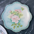 Vintage Porcelain Hand Painted Roses Floral Pattern Cabinet Plate 