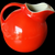 Hull Chinese Red Solid Dark Red Ball Jug with Ice Lip