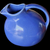 80 Oz USA Pottery Harlequin Mauve Blue Ball Jug with Ice Lip