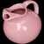 80 Oz USA Pottery Rose Pink Ball Jug with Ice Lip