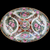 12" Chinese Rose Medallion Hand Painted Porcelain Gold Trim Oval Serving Platter