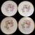 Schonwald Royal Austria O & E.G. Hand Painted Pink Roses Porcelain Plate Set of 4