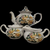 Crownford Bone China Daffodil Spring Flower Teapot, Creamer and Sugar bowl Tea Set England