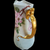 Vintage Porcelain Hand Painted Flowers Decorative Jug Pitcher Gold Handle Signed 