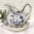 7" Enesco Blue and White Onion Floral Pitcher and Bowl Set Japan