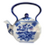 Basic Porcelana Home Essentials Wall Pocket Teapots Blue-and-White Set of 3