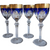 Tharaud Justin President Blue Gold Encrusted Band Cobalt Accent Cordial Glass Set of 4