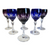 Bohemia Crystal Cut to Clear Overlay Colored Cordial Glasses Set of 6