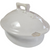 Ott & Brewer Etruria Pottery Covered White Royal Ironstone Soap Dish with Insert  