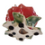 Majolica Love Birds Perched on the Edge Small Basket 