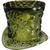 Indiana Glass Green Daisy Button Topper Top Hat