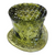 Indiana Glass Green Daisy Button Topper Top Hat