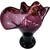 6" Mid Century Hand Blown Amethyst Art Glass Vase With Wide Ruffled Lip