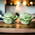Farmhouse Glazed Limey Green Cabbage Salt & Pepper Set