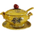 Geo Z Lefton Fruits, Yellow Soup Tureen with Underplate and Ladle 