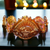 Imperial Glass-Ohio Twins Marigold Carnival, Starburst/Fan Design Ruffled  Large Fruit Bowl