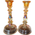 Imperial Glass-Ohio Marigold Candlestick Holders Set of Two 