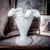 4" Fenton Hobnail Milk Glass Double Crimped Footed Vase