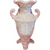 13" Deluxe Italian Style Floral and Gold Trim Luster Finish Vase