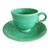 Homer Laughlin Fiesta Light Green Older Footed Cup & Saucer Set