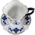 Bombay  Blue White Platinum Trim Star Design Footed Cup & Saucer Set