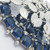 Art Noveau Sapphire Rhinestone Silvertone Clip