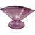 Salviati Murano Glass Cranberry Crystal Footed Bowl Vase 