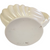 Haeger Matte Ivory White Ceramic Swirl Cornucopia Footed Planter Vase Jardiniere