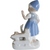 6" Lego Blue & White Dutch Girl Glazed Porcelain Figurine Japan