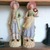 Andrea by Sadek Occupied Japan Bisque Porcelain Pair of Figurines 