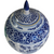 11" Chinese Blue White Porcelain Ginger Jar