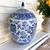 11" Chinese Blue White Porcelain Ginger Jar