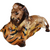 Original Dee Bee Hand Painted Ceramic Fighting Lion Tiger Figurine Japan