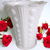 7" McKee EAPG Early American Zipper & Jewel Milkglass Flower Vase