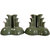  Homer Laughlin Limited Edition Fiesta Sage Green Pyramid Candle Holder Candlestick Set 325/600