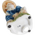 6" Young Farmer Boy Straw Hat Glazed Porcelain Figurine
