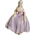 8" Holland Mold Ceramic Girl Wearing Pale Violet Dress Figurine 