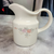 Pfaltzgraff Trousseau Ivory Pink & Purple Rose Decor Gray Band Creamer